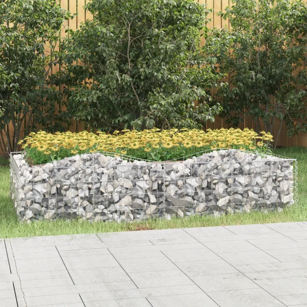 Gabbione ad Arco con Letto Rialzato 200x100x50 cm Ferro Zincato 153550