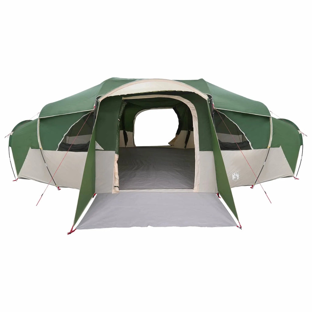 Tenda familiare con telo da pioggia resistente all'acqua Verde