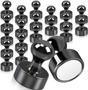 FPMYB 20 pezzi forti magneti neri 12 x 16 mm, magneti neodimio per bacheche magnetiche, frigoriferi, lavagne, magneti cilindrici, lavagne bianche, uffici