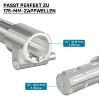 Boccola albero cardanico 175mm Attacco albero scanalato 8-32x38x6 per albero uscita 1 3/4" 6D