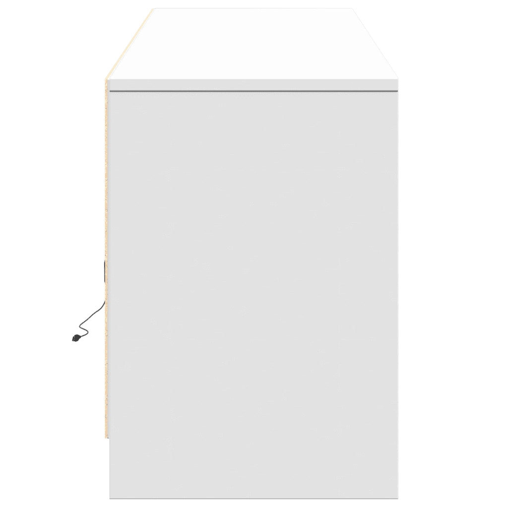 vidaXL Mobile Porta TV con LED Bianco 180x34x50cm in Truciolato