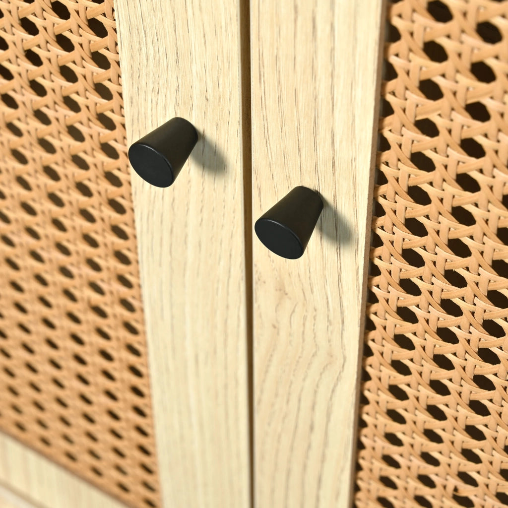 CREDENZA 120x40x80 cm Rovere in MDF e metallo