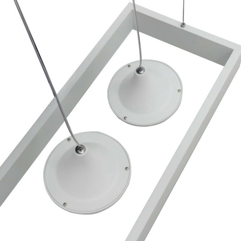 Trade Shop - Lampadario Led Moderno Minimal Lampada Sospensione 32 W Luce Fredda Lp-08 Bianco -