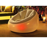 Trade Shop - Pouf Gonfiabile Rotondo Con Luce Led Integrata 102 X 97 X 71 Cm Multicolor 75086 -