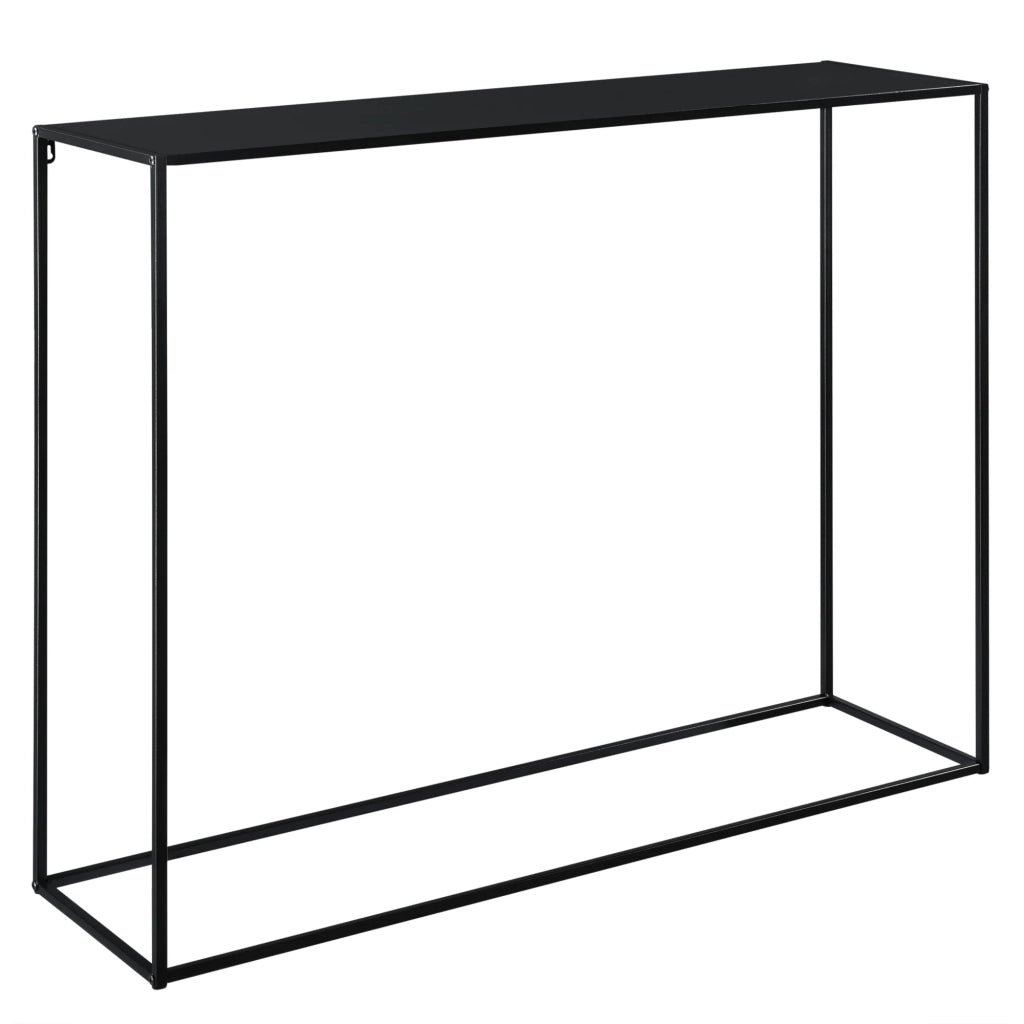 Tavolo consolle in metallo 92 x 115 x 32 cm nero opaco 03_0008565