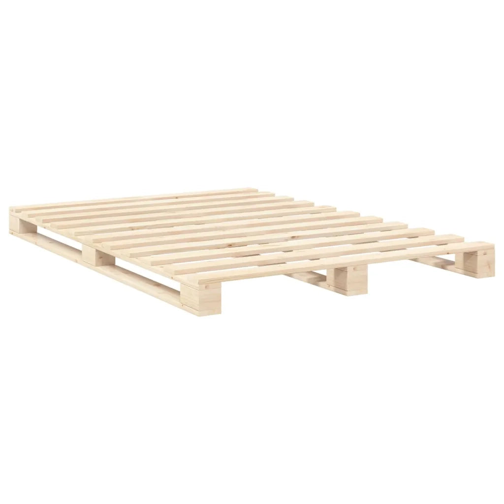 Giroletto con Testiera 160x200 cm in Legno Massello di Pino 3281571