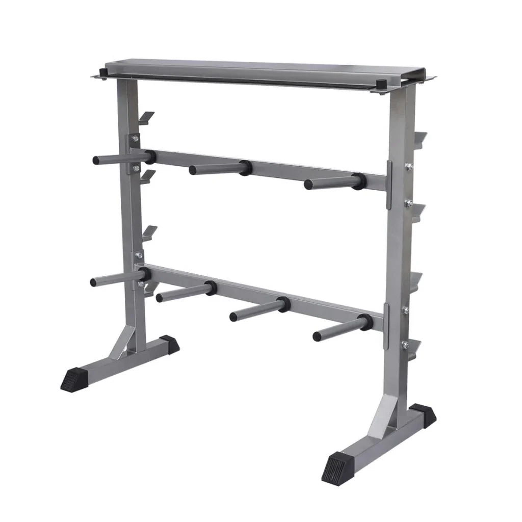 Supporto per bilanciere grigio a 7 tubi da 300 kg 02_0000730