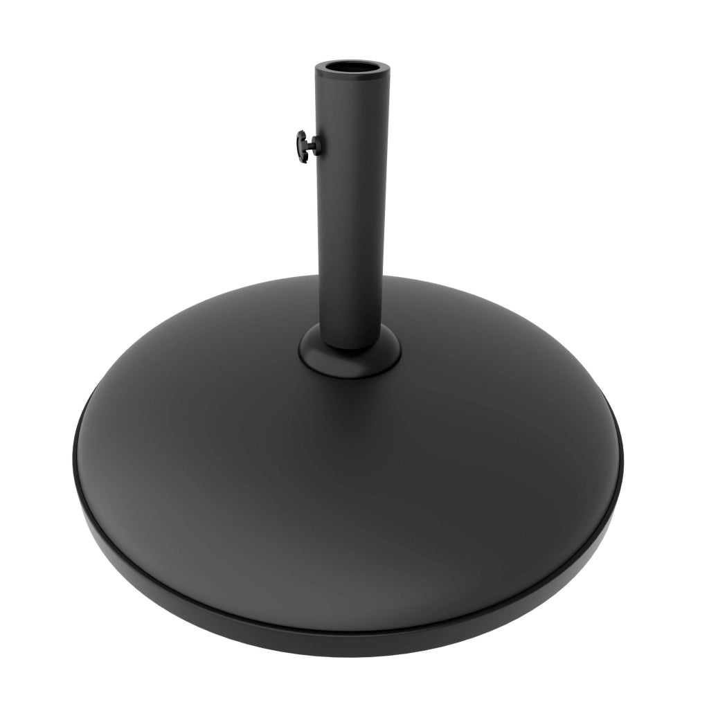 Terra - Base per Ombrellone da Giardino Rotondo Ø45 cm 15 Kg in Cemento Nero