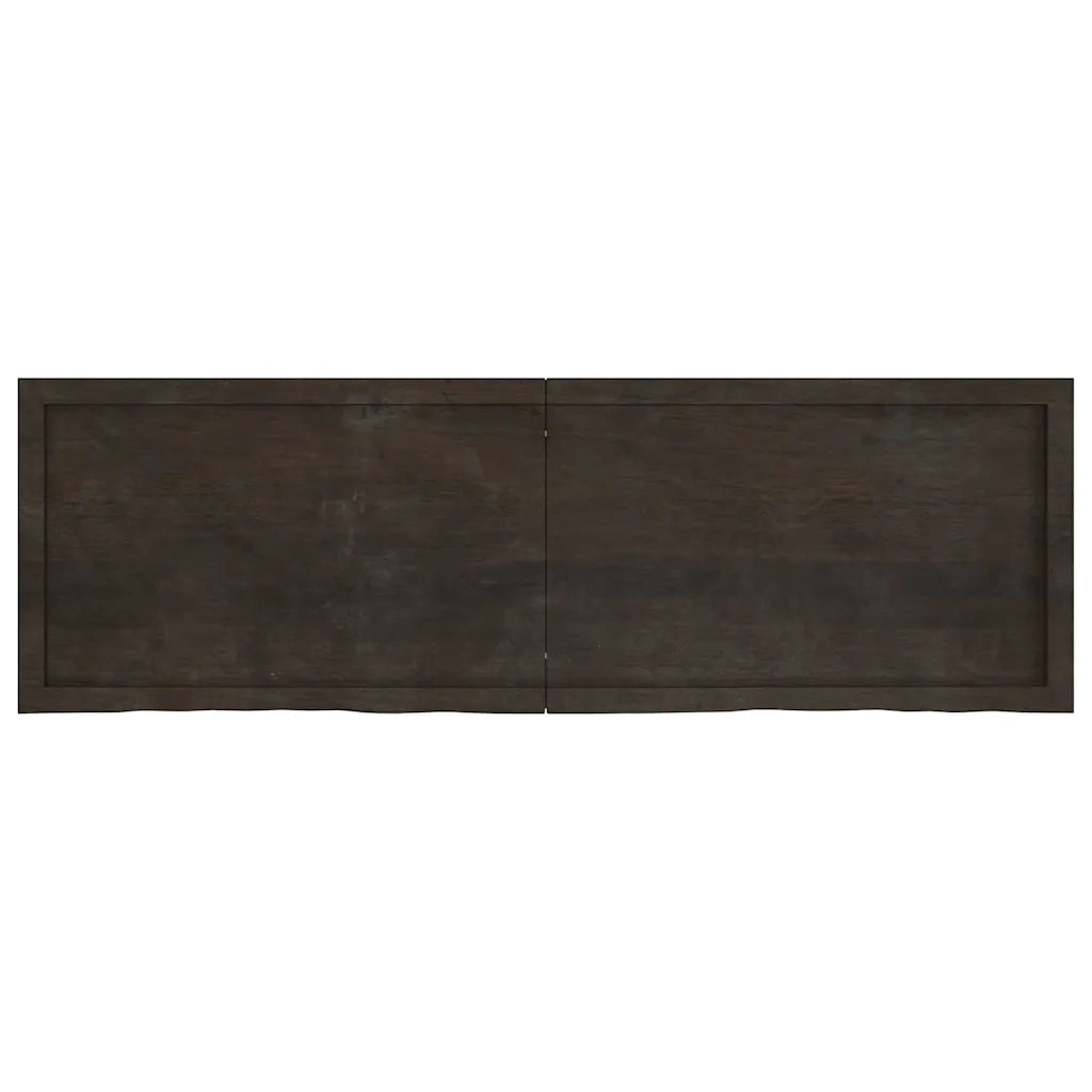 Ripiano Marrone Scuro 160x50x(2-4) cm Massello Rovere Trattato 363832