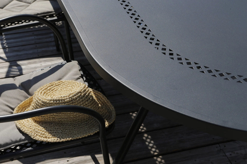 Tavolo da Giardino Allungabile 220/300x110x76 cm in Acciaio RD Italia Reef XL Antracite