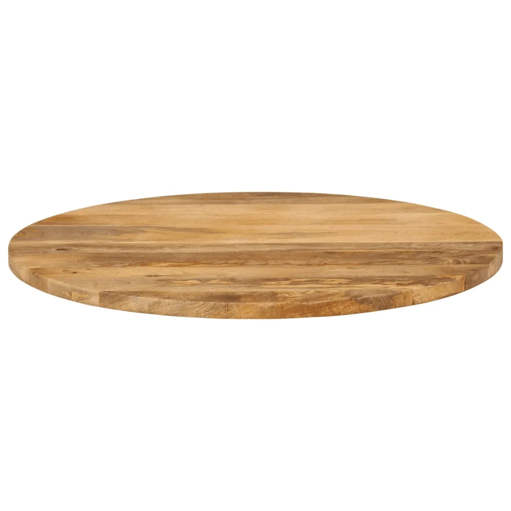 Piano per Tavolo Ø 80x3,8 cm Rotondo in Legno Massello di Mango 370067