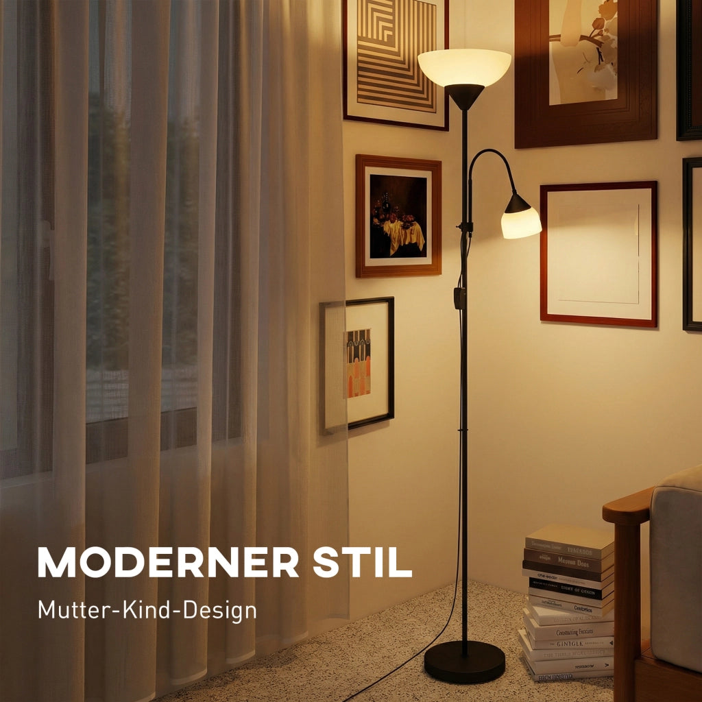 Lampada da terra con 3 colori luce e collo flessibile ¨C zephmum ¨C Nero