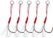 Haken per Pescare - 5 Stuks - Haken in Metallo - Haken per Pescatori - 10 Dimensioni - Sicuro per la Linea da Pesca - Grappolo