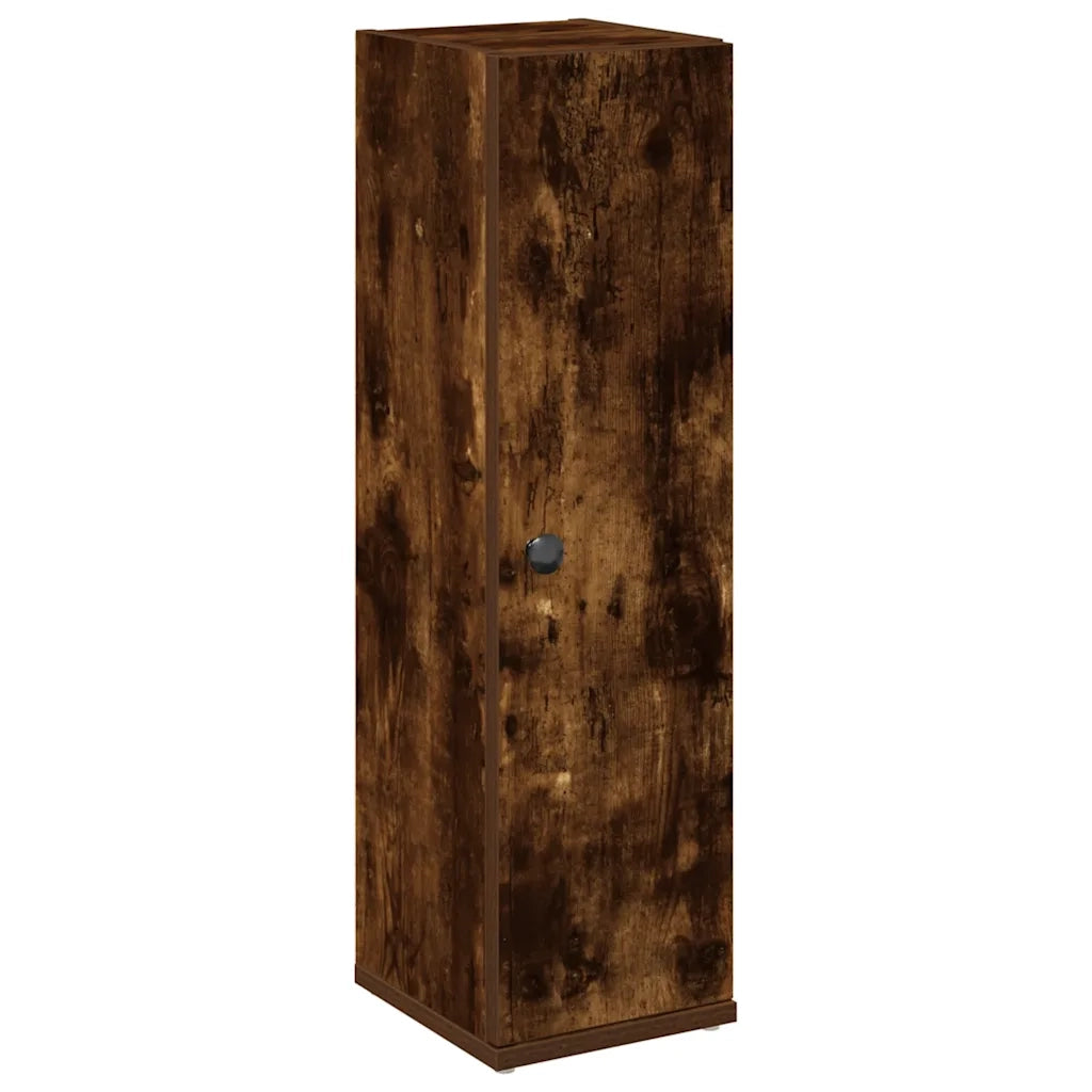 vidaXL Mobile da Bagno con Portarotolo Rovere Fumo 20,5x22x72 cm