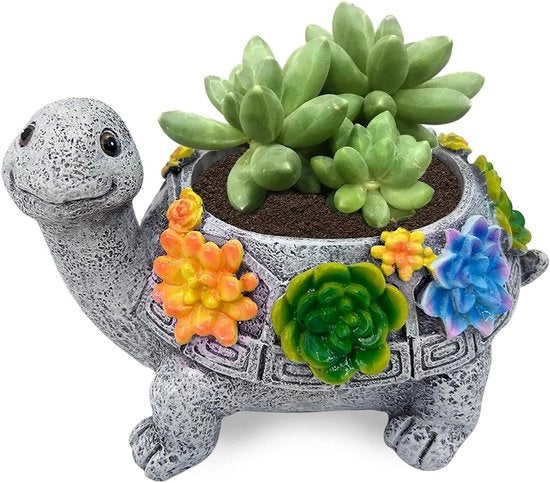 Piante ornamentali in forma di tartaruga - Decorazione animale in gomma plastificata per casa, ufficio e balcone