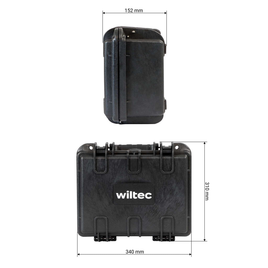 Valigetta rigida universale impermeabile 34 x 31 x 15,2 cm, Custodia porta attrezzi in plastica PP antiurto e fibra di vetro