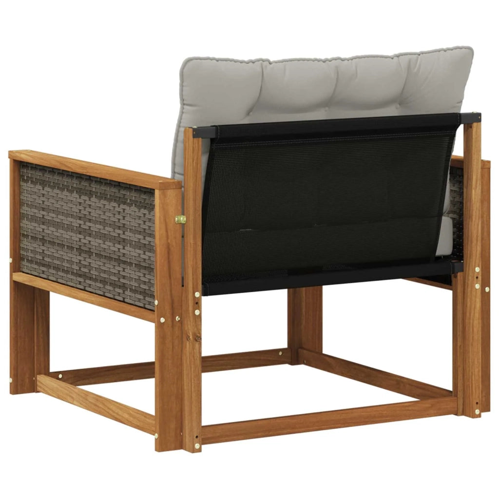 Set di divani da esterno-Sofa da giardino Legno di Acacia Massello e Textilene 365342