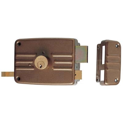 SERRATURA LEGNO APPLICARE 430 ISEO - C.TONDO FISSO M3+TIRANTE E.MM 60 SX- 2 pezzi