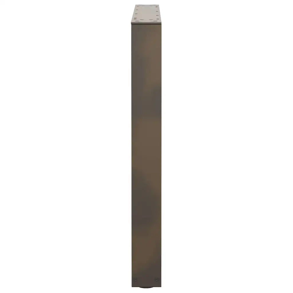 Gambe per tavolo da pranzo a forma di V 3 pz in acciaio naturale 80x(72-73,3) cm 4012667