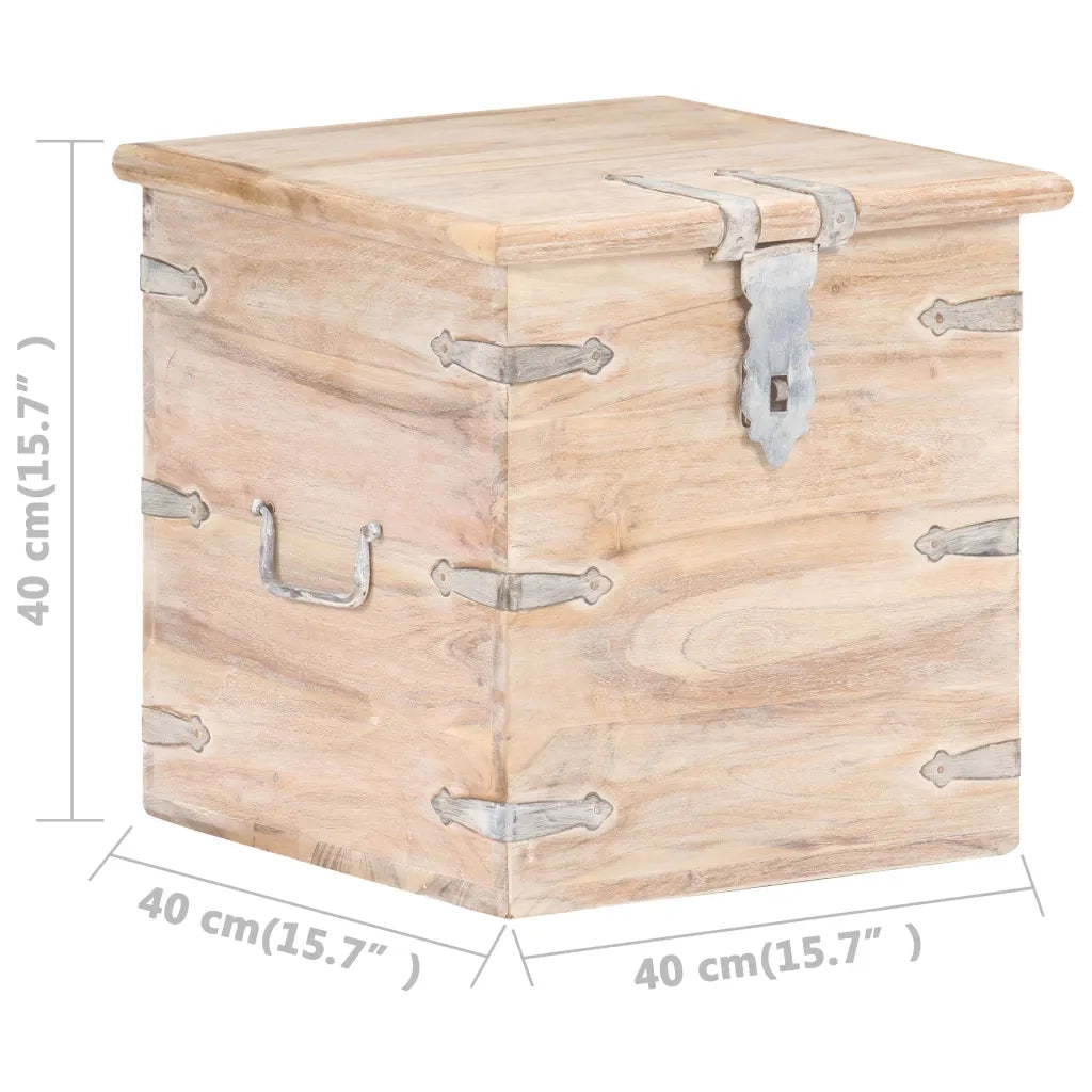 Baule 40x40x40 cm in Legno Massello di Acacia 289646