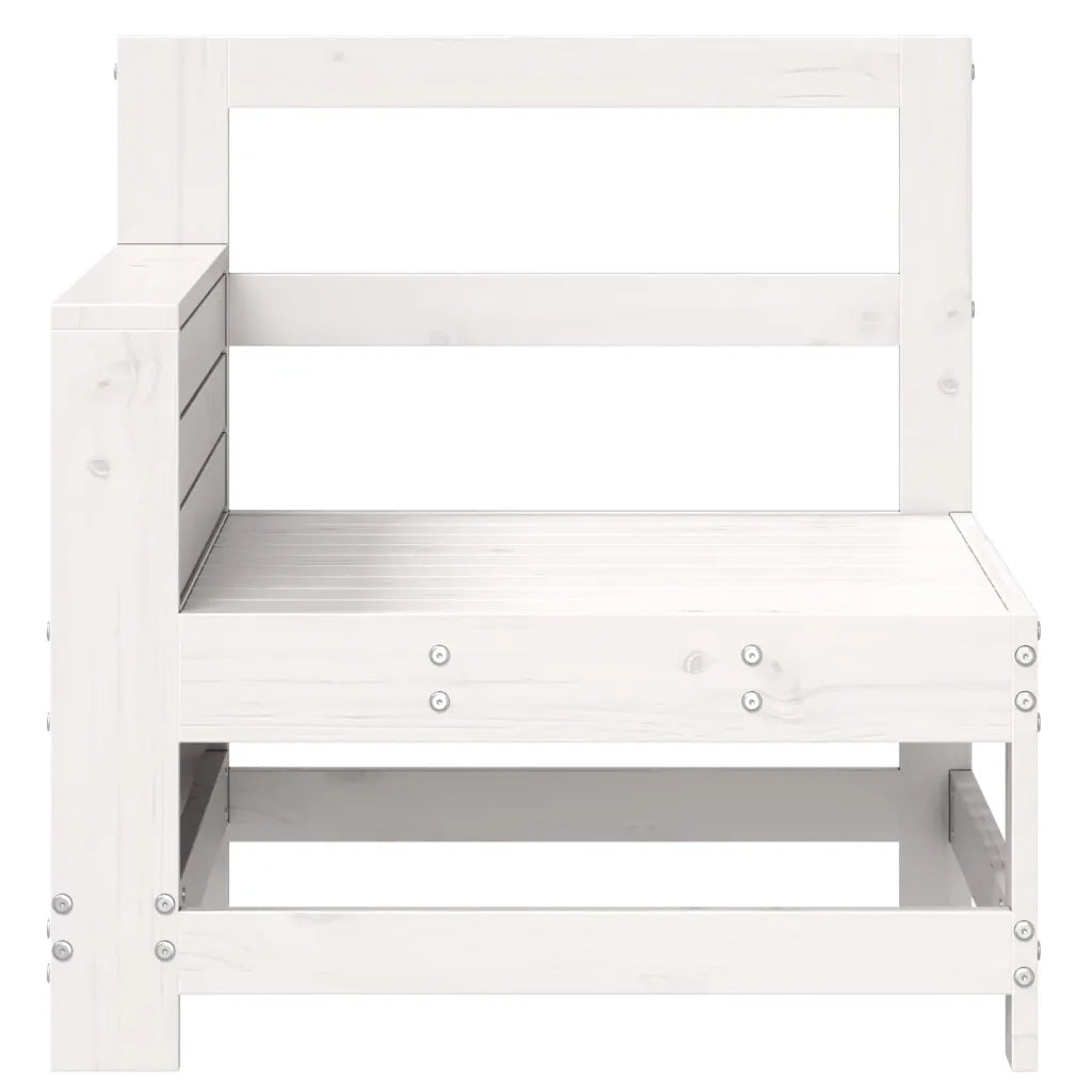 Divano senza Braccioli da Giardino Bianco 69x62x70,5 cm Pino 844884