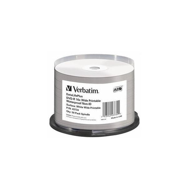 Verbatim datalifeplus 4,7 gb dvd-r 50 pz - 43734/50