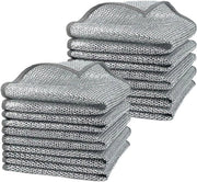 10 pezzi di asciugamano da cucina a doppia lamina multifunzionale per asciugare e pulire con fibre non abrasive e resistenti all'usura, dimensioni 20x20 cm, con trattamento antiscivolo.