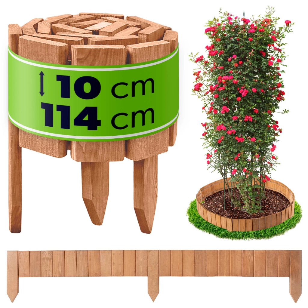 Recinzione da giardino in legno KADAX Palisade, finitura rovere martellato, 10x114