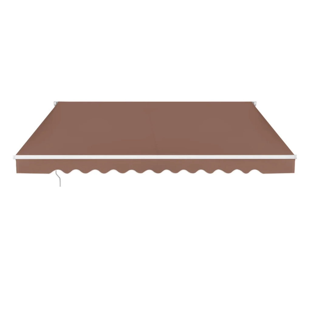 Tenda da sole retrattile 300 x 250 cm angolo di oscuramento regolabile 5-35° design pratico in alluminio marrone 20_0013638