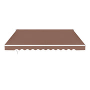 Tenda da sole retrattile 300 x 250 cm angolo di oscuramento regolabile 5-35° design pratico in alluminio marrone 20_0013638