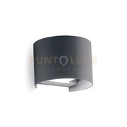GES876C- APPLIQUE IN ALLUMINIO E VETRO COLORE ANTRACITE LED 3000K 900LM 2X10W BIEMISSIONE 14CM