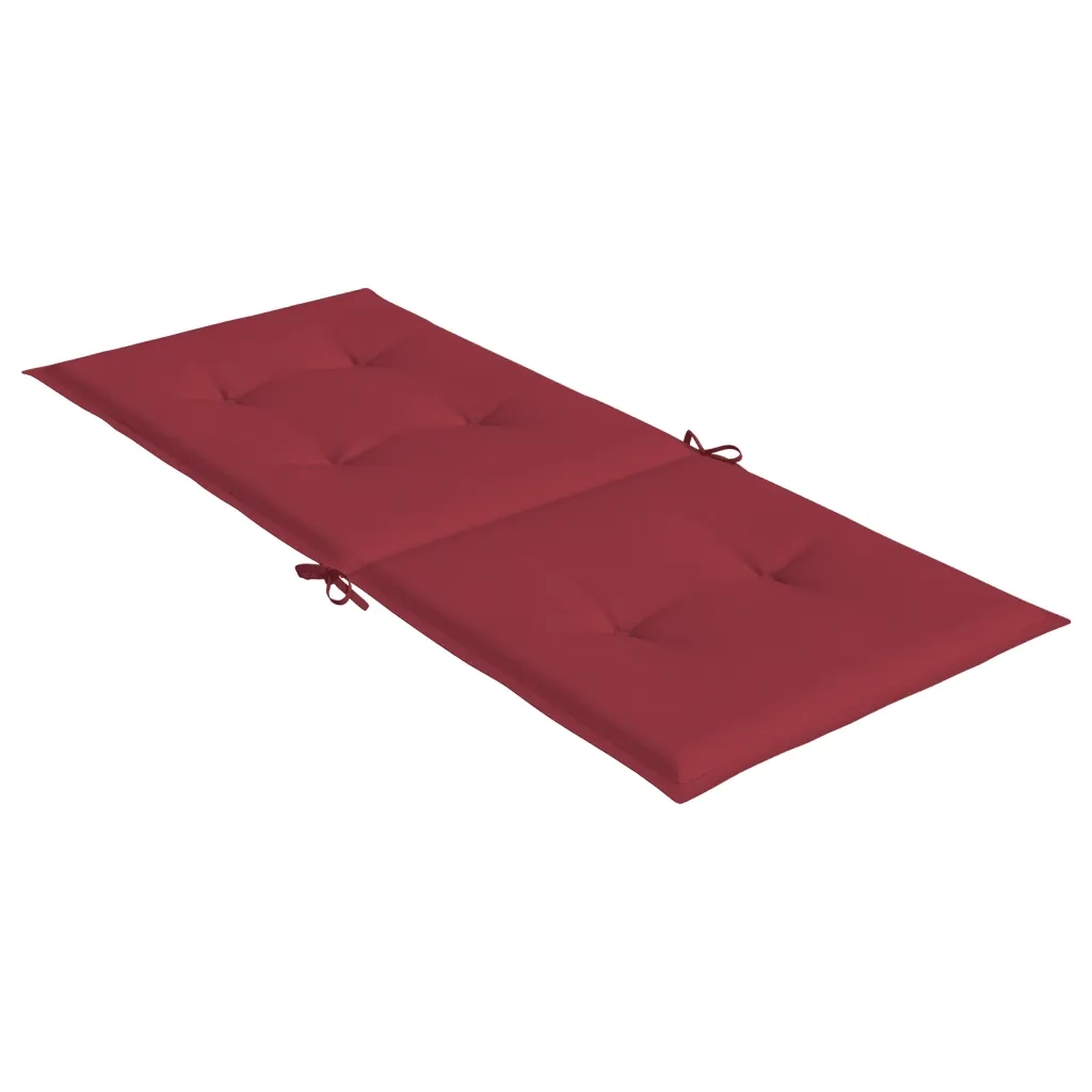 Cuscini per Sedie 2 pz Rosso Vino 120x50x3 cm in Tessuto 314113