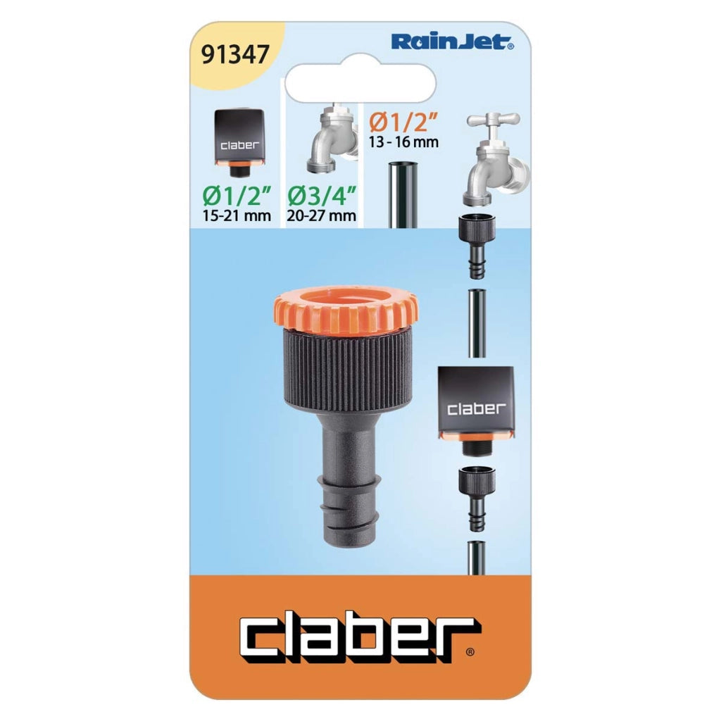 PRESA RUBINETTO PER MICROIRRIGAZIONE PER TUBO 1/2 IN BLISTER 91347 - 2 blister CLABER