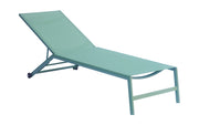 Lettino Impilabile  In Alluminio Con Ruote  1 Pz Colore: Verde