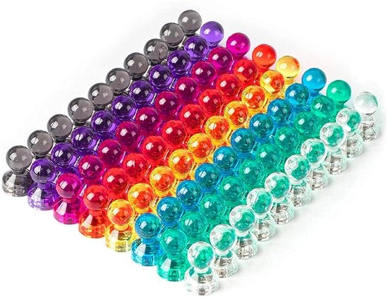 80 pezzi di spille magnetiche mini colorate, whiteboard magneti multifunzionali in plastica, magneti conici per whiteboard, tavole, frigoriferi e altro