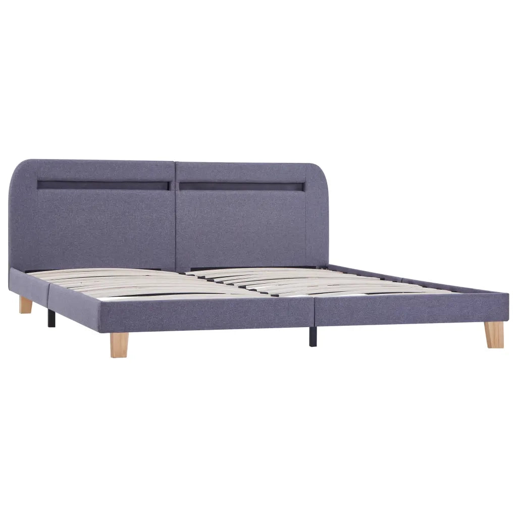 Giroletto LED senza Materasso Grigio Chiaro 160x200 cm Tessuto 280899