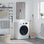 Mobile a Parete Grigio Sonoma 34,5x34x90 cm Legno Multistrato 830506