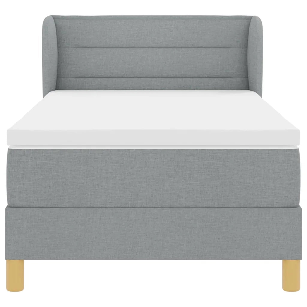 Letto a molle con materasso Grigio chiaro 80 x 200 cm Tessuto 3340115