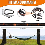 Cinturoni per fissaggio e sospensione di lettini oscillanti - 3 metro x 25 cm - Incl. anelli di fissaggio e borsa portatile
