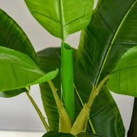 Banano Pianta in Vaso da 150cm, Albero di Banano Artificiale per Interno ed Esterno