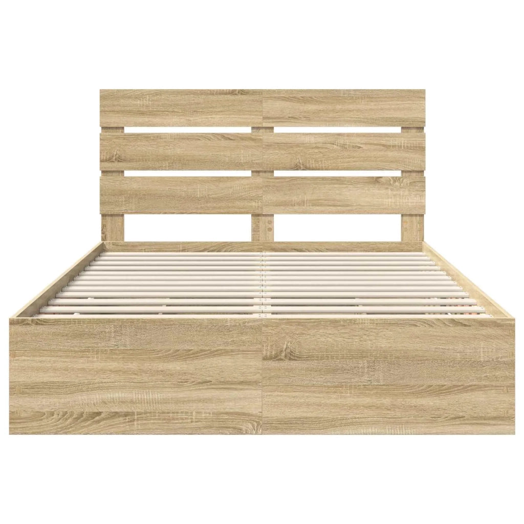 Struttura del letto con cassetto Rovere Sonoma 150 x 200 cm 3411824