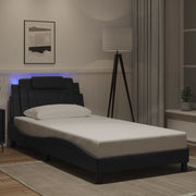 Giroletto Viana con LED senza Materasso Nero 100x200 cm 3214001