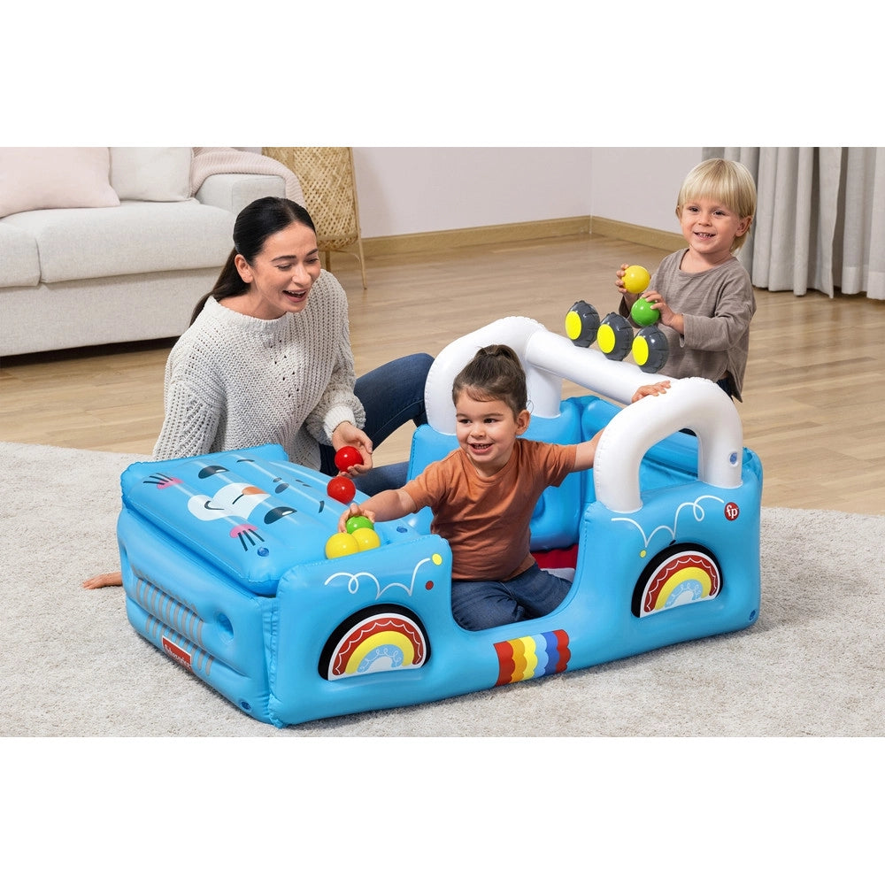 Trade Shop - Piscina Gonfiabile Per Bambini Forma Fuoristrada Safari Con Palline Cofano Apribile 93577 -