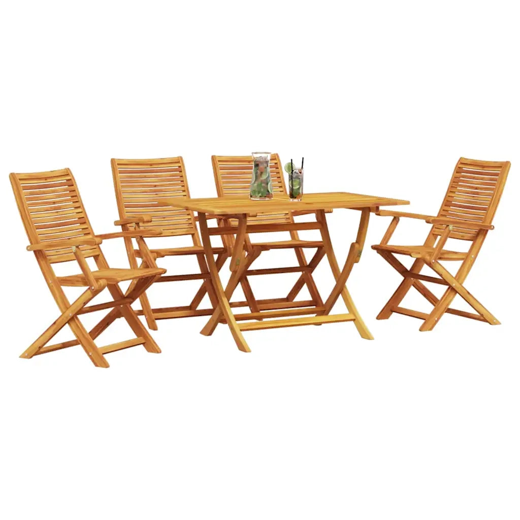 Set da Pranzo per Giardino 5 pcs Marrone 3375756