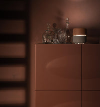 Lampada da Tavolo 16x16xH19 cm in Metallo Idra Rosa e Grigio