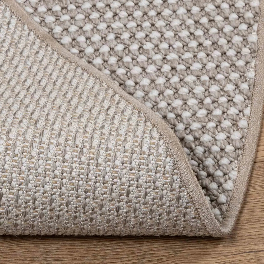 Tappeti per area Rotondo LUGO Crema e Taupe Ø 200 CM Poliestere 42022712