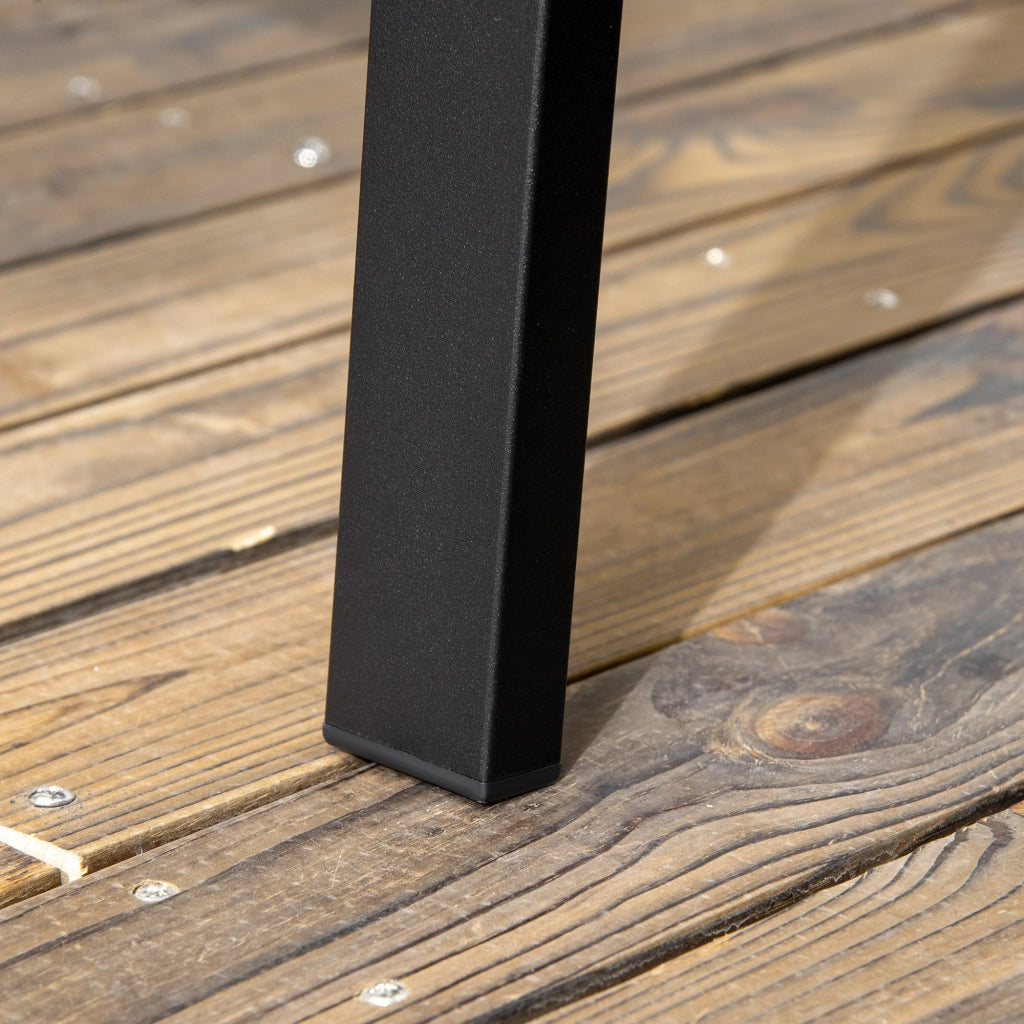BANCA DA GIARDINO 2 POSTI CON SCHIENALE E BRACCIOLI 127 x 63 x 83 cm Nera