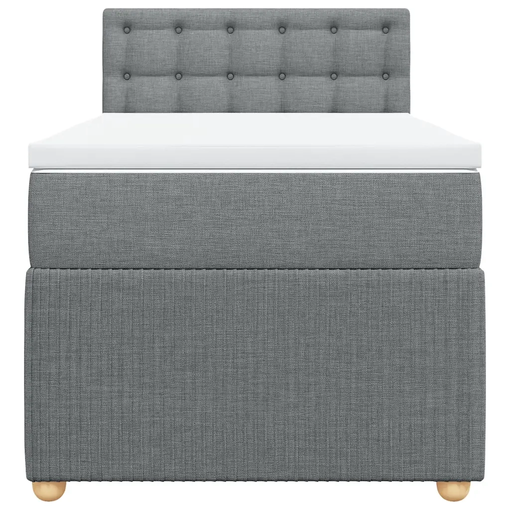 Giroletto a Molle con Materasso Grigio Chiaro 90x190 cm Tessuto 3289625