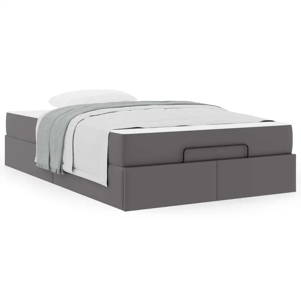 vidaXL Struttura letto con materasso con materasso Grigio 120 x 200 cm