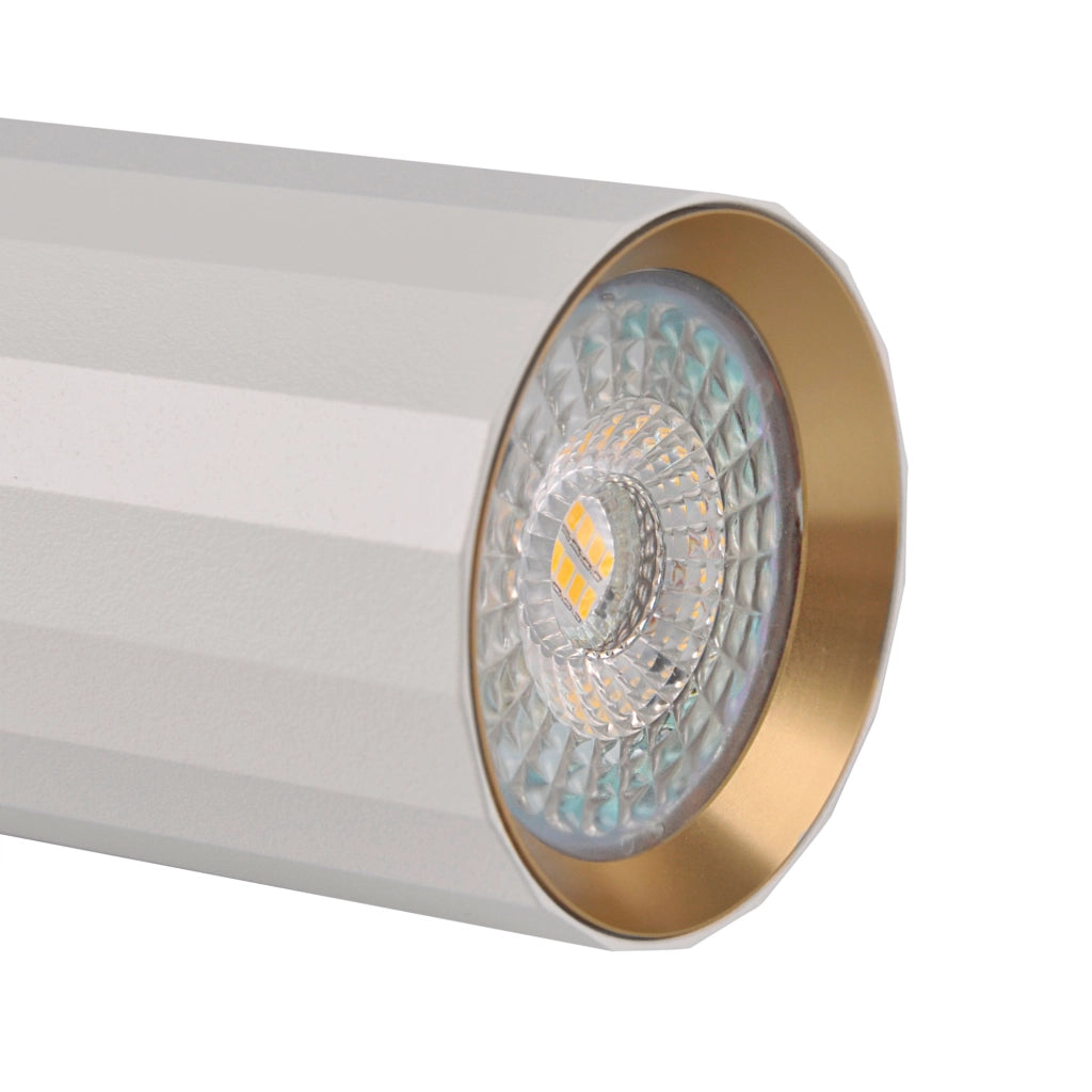Faretto plafone bianco/oro GU10 Nicea 323460 Polux